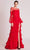 Gatti Nolli Couture - OP5710 Bishop Sleeve Tiered High Slit Gown Evening Dresses 0 / Red