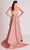 Gatti Nolli Couture - OP5738 Bow Accent Metallic Ornate High Low Gown Cocktail Dresses