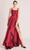 Gatti Nolli Couture - OP5740 Scoop Neck And Back A-Line Dress Prom Dresses 0 / Wine
