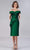 Gia Franco - 12112 Fold-Accented Peplum Sheath Dress Cocktail Dresses 6 / Emerald