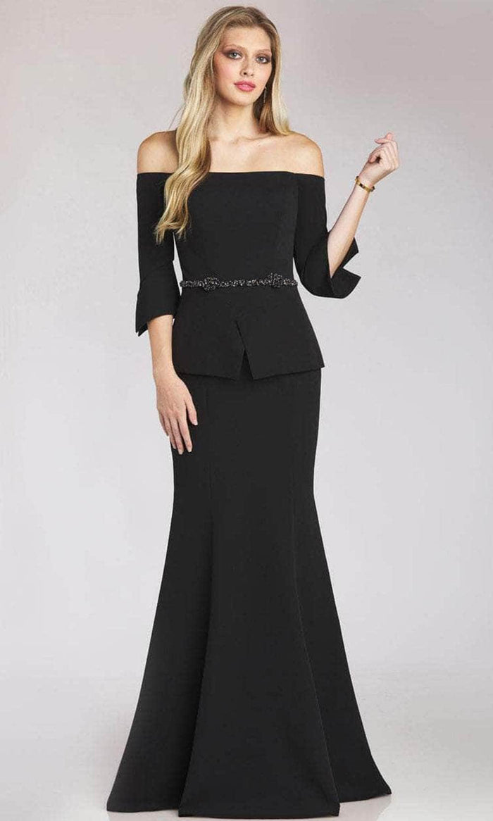 Gia Franco 12200 - Straight Across Mermaid Evening Gown Mother of the Bride Dresess 8 / Black