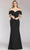 Gia Franco 12206 - Peplum Mermaid Evening Dress Special Occasion Dress 6 / Black