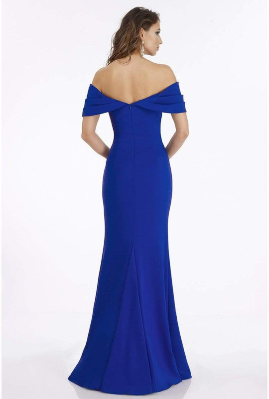 Gia Franco - 12915 Pleated Off-Shoulder Gown with Slit