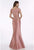 Gia Franco - Tiered Off-Shoulder Lace Appliqued Evening Gown 12005 - 1 pc Rose in Size 14 Available CCSALE
