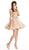 Gilded Sweetheart A-line Homecoming Dress Homecoming Dresses XXS / Blush-Gold