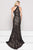 Glow by Colors - G795 Fitted High Neck Lace Evening Dress Special Occasion Dress