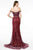 GLS by Gloria - GL1818 Plunging Off Shoulder Jeweled Mermaid Gown Pageant Dresses