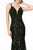 GLS by Gloria - GL1824 Plunging Sequin Fringed Sheath Gown Evening Dresses