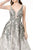 GLS by Gloria - GL1835 Embellished Deep V-Neck Pleated A-Line Dress Prom Dresses