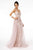 GLS by Gloria - GL1840 Jeweled Bodice Glitter Overskirt Gown Prom Dresses XS / Rose Gold