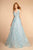 GLS by Gloria - GL2564 Floral Embroidered Illusion A-Line Gown Special Occasion Dress XS / Baby Blue