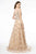 GLS by Gloria - GL2884 Embroidered V-Neck A-Line Gown Prom Dresses