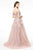 GLS by Gloria - GL2885 Floral Embroidered Mesh Long Gown Prom Dresses