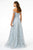 GLS by Gloria - GL2887 Floral Embroidered Glitter Mesh Gown Prom Dresses