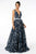 GLS by Gloria - GL2928 Glitter Plunging V-Neck A-Line Dress Evening Dresses XS / Navy