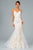 GLS by Gloria - GL2934 Embroidered V-Neck Mermaid Gown Evening Dresses XS / Ivory