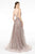 GLS by Gloria - GL2971 Embroidered Deep V-Neck A-Line Dress Evening Dresses