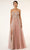 GLS by Gloria - GL2983 Embellished V Neck Mesh A-line Dress Prom Dresses XS / Mauve
