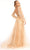 GLS by Gloria GL3001 - Long Puffed Sleeves Deep V-neck Evening Gown Prom Dresses