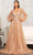 GLS by Gloria GL3001 - Long Puffed Sleeves Deep V-neck Evening Gown Prom Dresses XS / Sienna