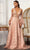 GLS by Gloria GL3002 - Sleeveless Halter V-neck Long Gown Prom Dresses XS / Rose Gold