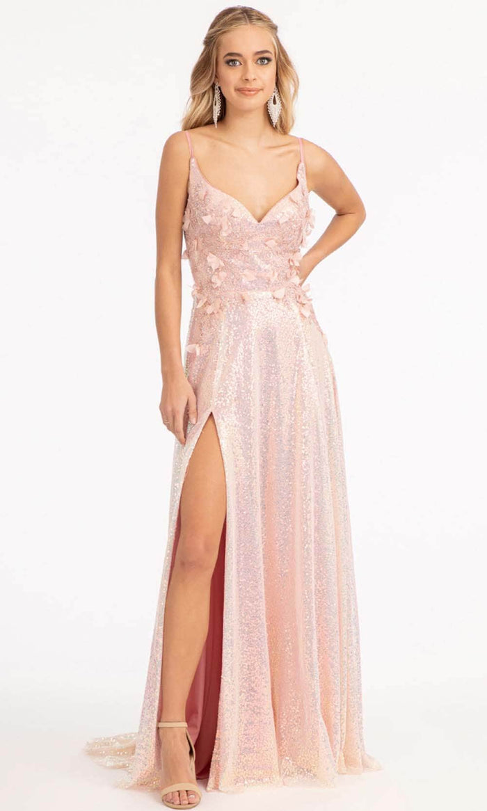 GLS by Gloria GL3027 - Sleeveless Sweetheart Neck Long Dress Prom Dresses XS / Rose Gold