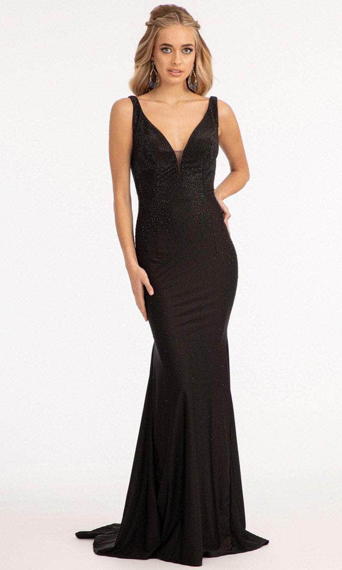 GLS by Gloria GL3037 - Plunging V-Neck Wide Open V-Back Mermaid Dress Special Occasion Dress XS / Black