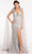 GLS by Gloria GL3047 - Draping Sash Evening Gown Special Occasion Dress XS / Silver