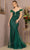 GLS by Gloria GL3130 - Feathered Glitter Prom Dress Special Occasion Dress XS / Green