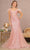 GLS by Gloria GL3130 - Feathered Glitter Prom Dress Special Occasion Dress XS / Rose Gold