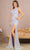 GLS by Gloria GL3165 - Feathered Asymmetrical Prom Dress Special Occasion Dress XS / Periwinkle Blue