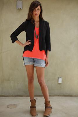 Goddis Presley Sheer-Back Cardi In Asphalt M/L CCSALE M/L / Asphalt