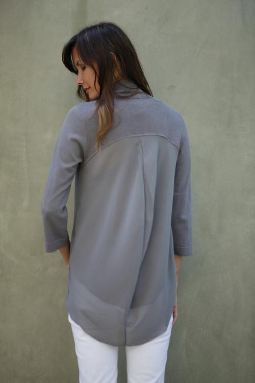 Goddis PRESLEY SHEER-BACK CARDI IN IRON M/L CCSALE M/L / Iron