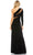 Ieena Duggal 11311 - Asymmetrical Mesh Cut Elegant Gown Prom Dresses