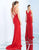 Ieena Duggal - 25846I Plunging V-Neck High Slit Sheath Gown Special Occasion Dress