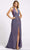 Ieena Duggal - 2634 Metallic Glittered Slit Dress Evening Dresses