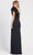 Ieena Duggal - 26372 One Shoulder Ruffle Ornate Long Gown Evening Dresses