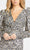 Ieena Duggal - 26379 Long Sleeve V-Neck Print Short Dress Cocktail Dresses