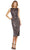 Ieena Duggal - 26438 High Bateau Neck Plunge Cowl Back Sequin Dress Cocktail Dresses 0 / Black Rose