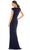 Ieena Duggal - 26504 Cap Sleeve Pleat-Accent High Slit Dress Evening Dresses