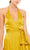 Ieena Duggal - 26531 Halter V-Neckline High Leg Slit A-Line Gown Evening Dresses