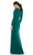 Ieena Duggal - 26554I Long Sleeve High Slit Dress Evening Dresses