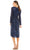 Ieena Duggal - 26555I Knee Length Long Sleeve Sequin Dress Cocktail Dresses