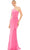 Ieena Duggal 26581 - One Shoulder Jerser Gown Special Occasion Dress 0 / Candy Pink