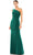 Ieena Duggal 26581 - One Shoulder Jerser Gown Special Occasion Dress 0 / Emerald Green