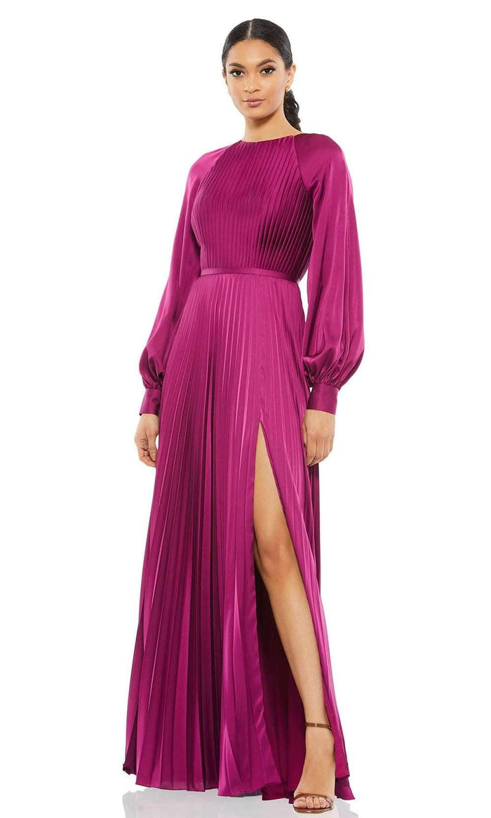 Ieena Duggal - 26590I Jewel A-Line Evening Dress Evening Dresses 0 / Berry