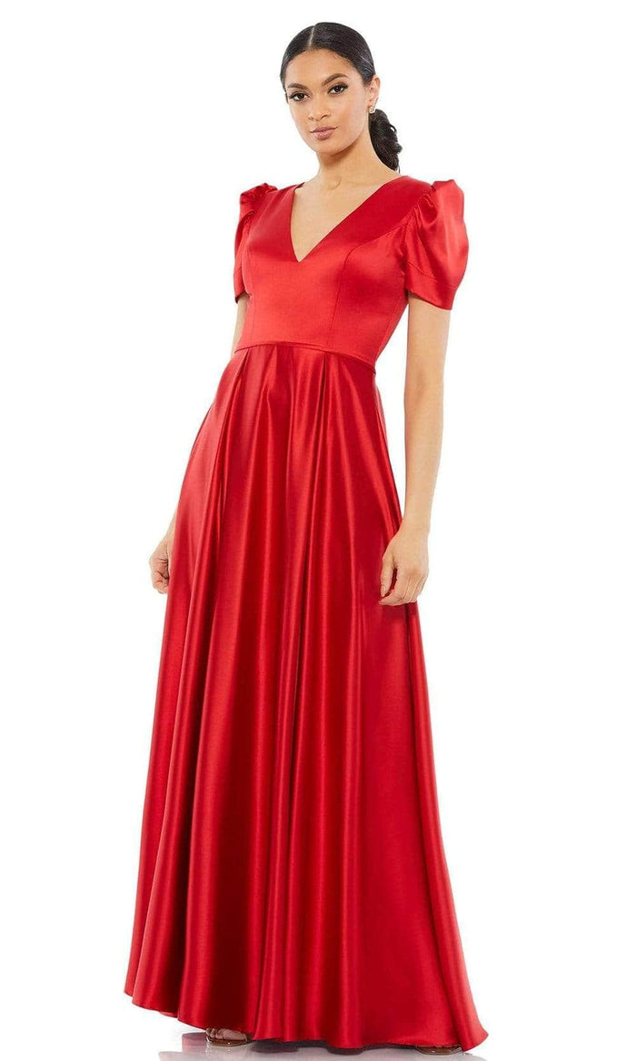 Ieena Duggal - 26606 A-Line Gown Evening Dresses 0 / Red