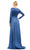 Ieena Duggal - 26613 Long Sleeves Pleated Gown Mother of the Bride Dresses