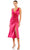 Ieena Duggal 26625 - Sleeveless Surplice Bodice Tea-Length Dress Special Occasion Dress 0 / Lipstick
