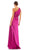 Ieena Duggal - 26654 One Shoulder High Slit Gown Special Occasion Dress In Pink